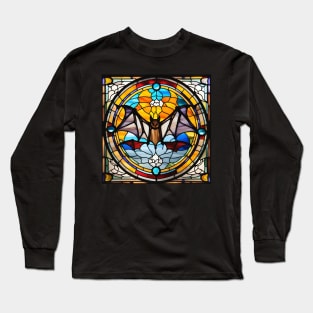 Batty Stained Glass Long Sleeve T-Shirt